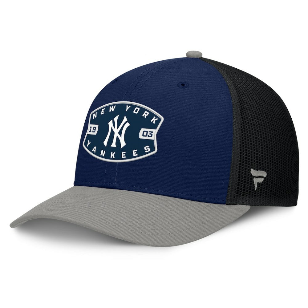 New York Yankees Cutoff Adjustable Trucker Hat Navy/Gray