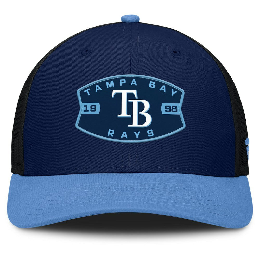 Tampa Bay Rays Cutoff Adjustable Trucker Hat Navy/Light Blue