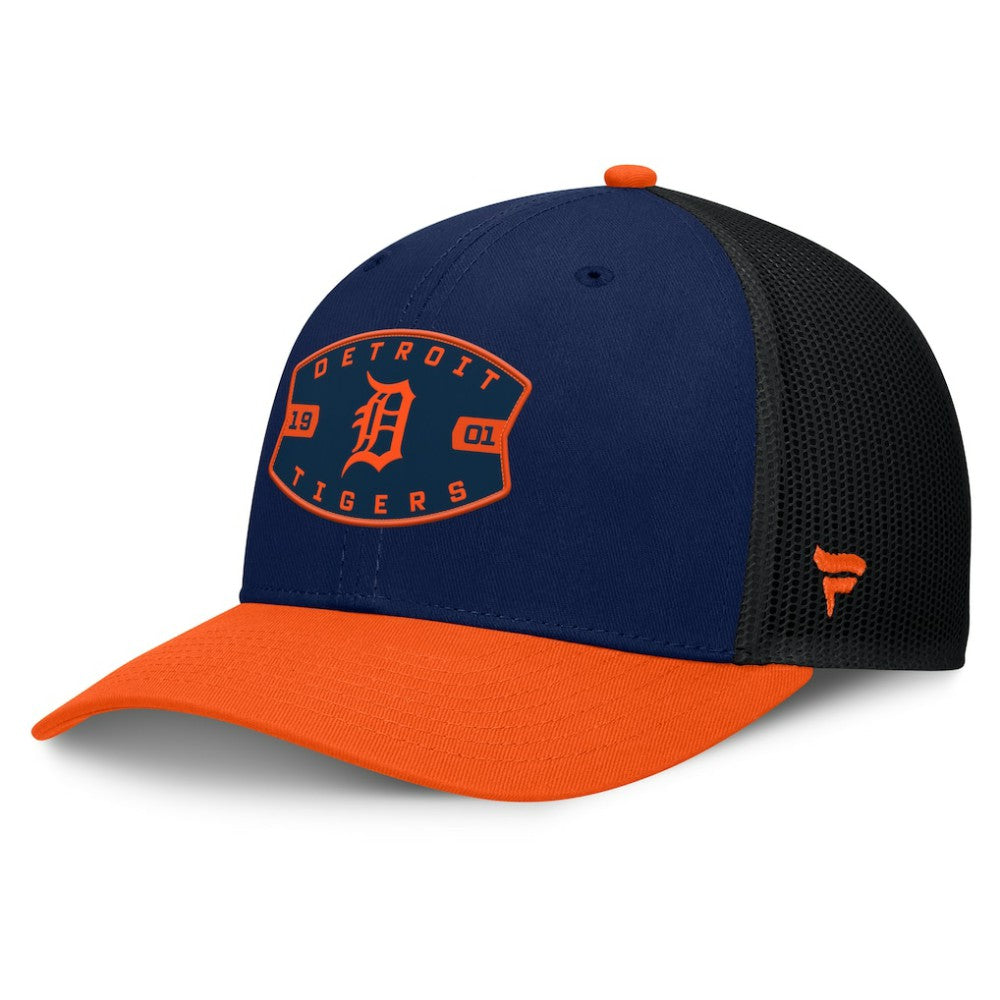 Detroit Tigers Cutoff Adjustable Trucker Hat Navy/Orange