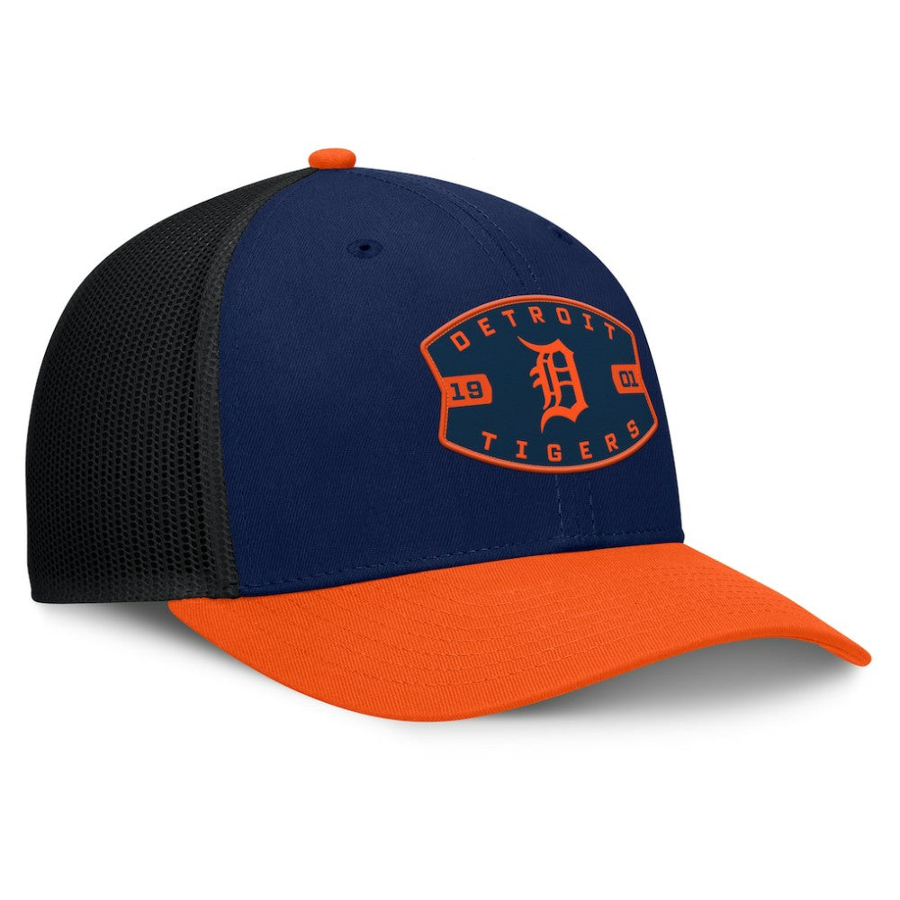 Detroit Tigers Cutoff Adjustable Trucker Hat Navy/Orange