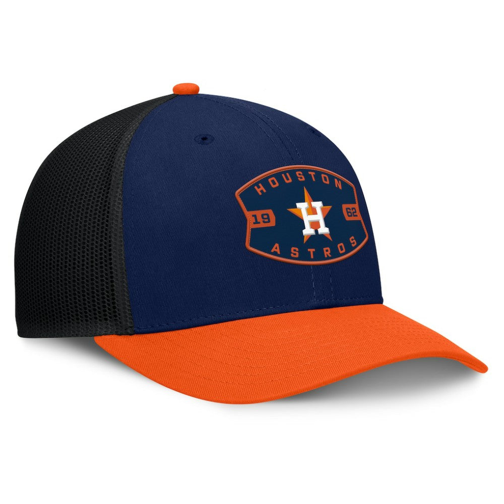 Houston Astros Cutoff Adjustable Trucker Hat Navy/Orange