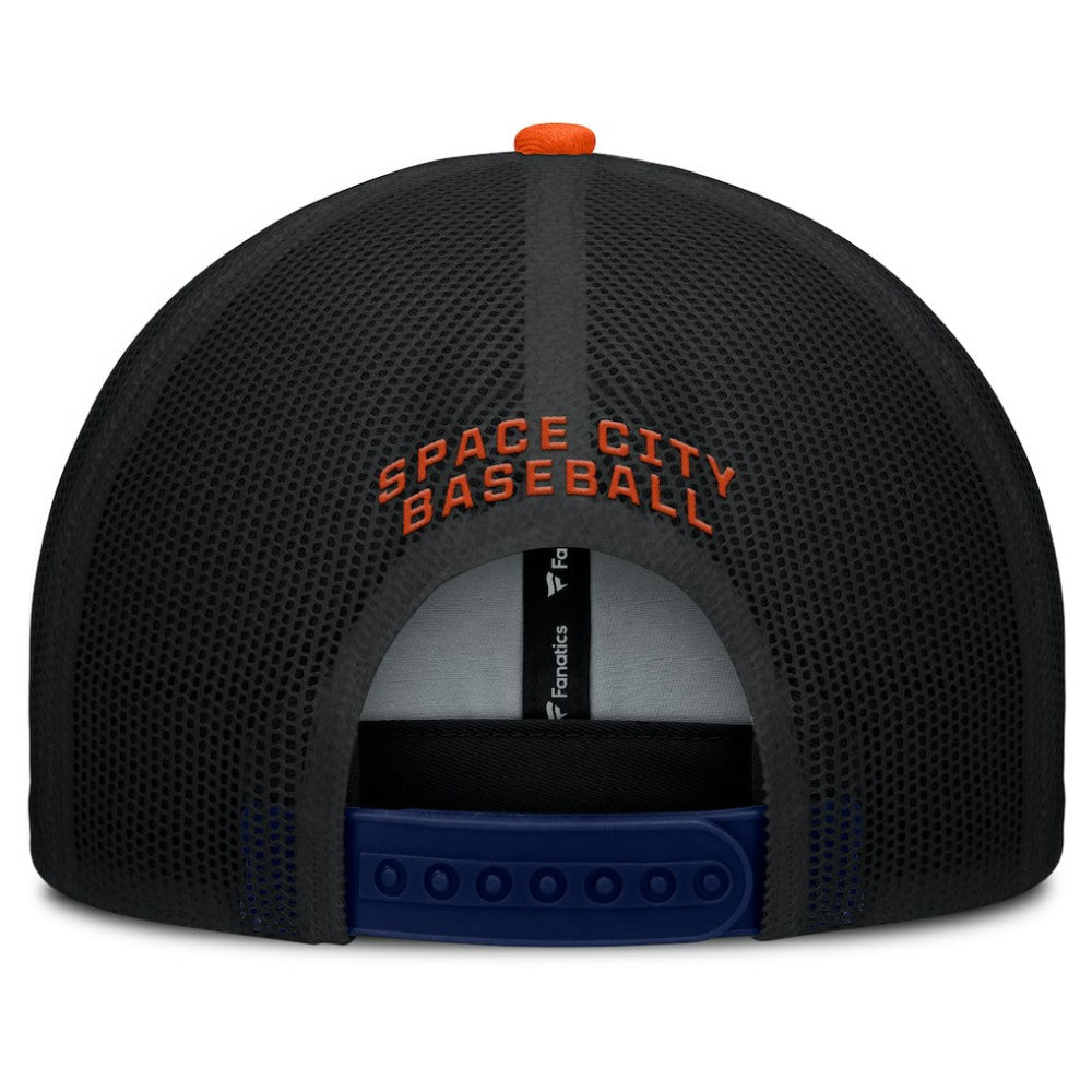Houston Astros Cutoff Adjustable Trucker Hat Navy/Orange