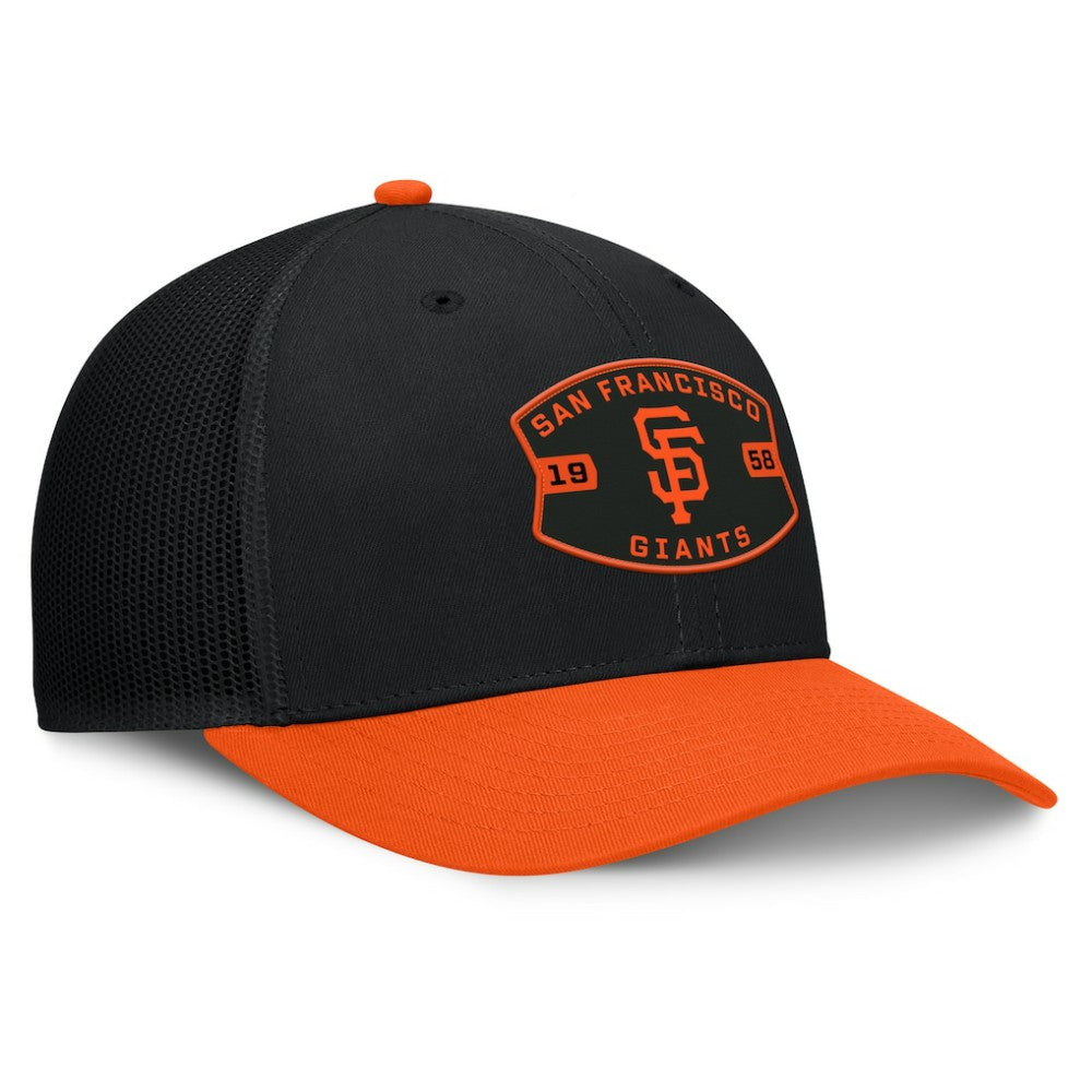 San Francisco Giants Cutoff Adjustable Trucker Hat Black/Orange
