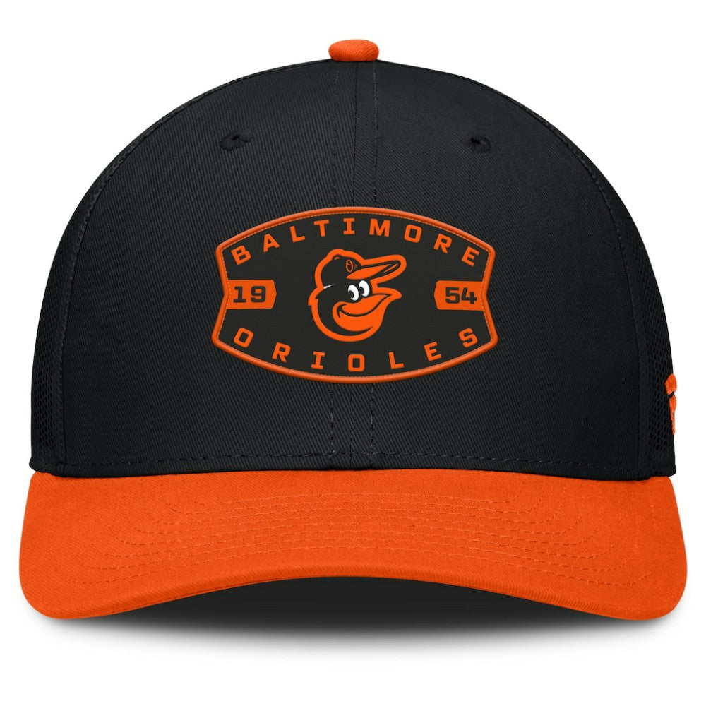 Baltimore Orioles Cutoff Adjustable Trucker Hat Black/Orange