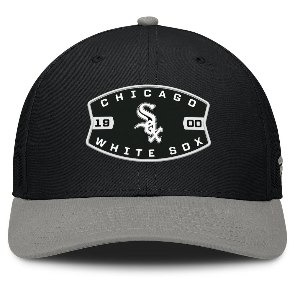 Chicago White Sox Cutoff Adjustable Trucker Hat Black/Gray