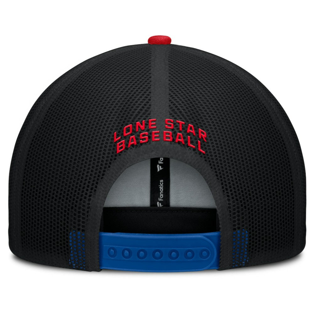 Texas Rangers Cutoff Adjustable Trucker Hat Royal/Red