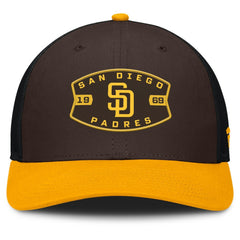 San Diego Padres Cutoff Adjustable Trucker Hat Brown/Gold