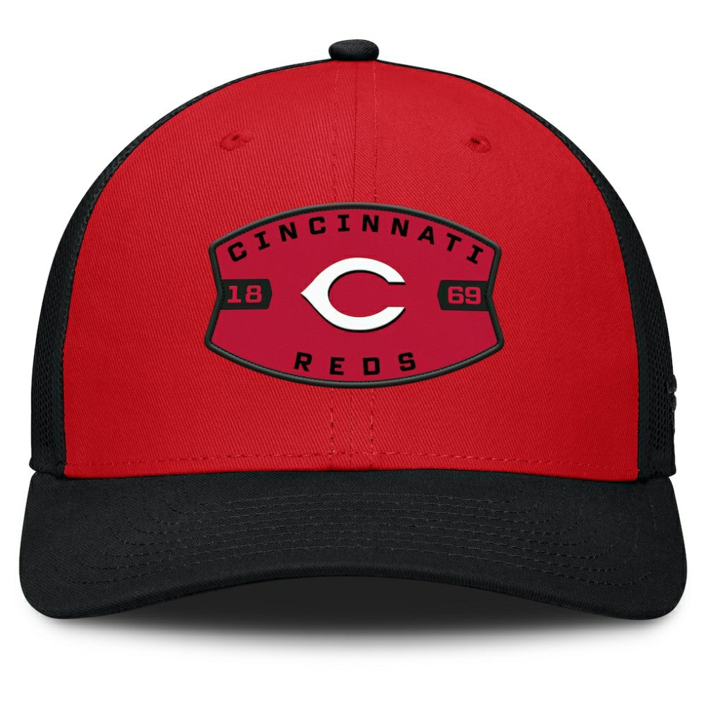 Cincinnati Reds Cutoff Adjustable Trucker Hat Red/Black