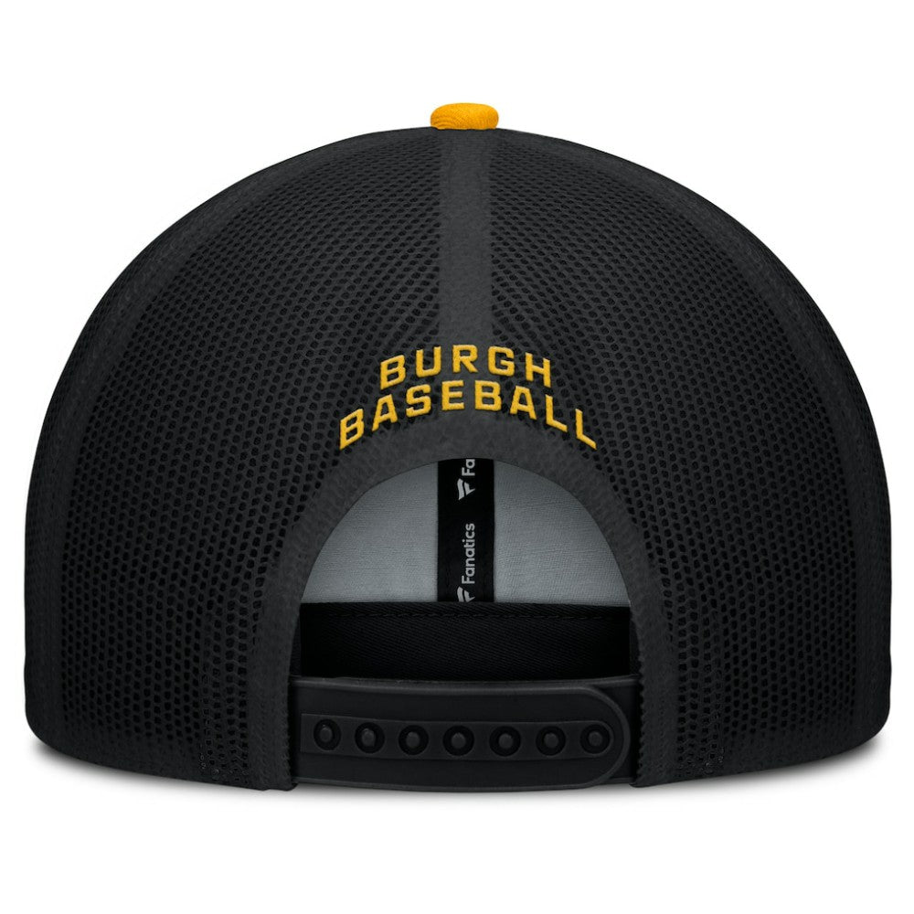Pittsburgh Pirates Cutoff Adjustable Trucker Hat Black/Gold