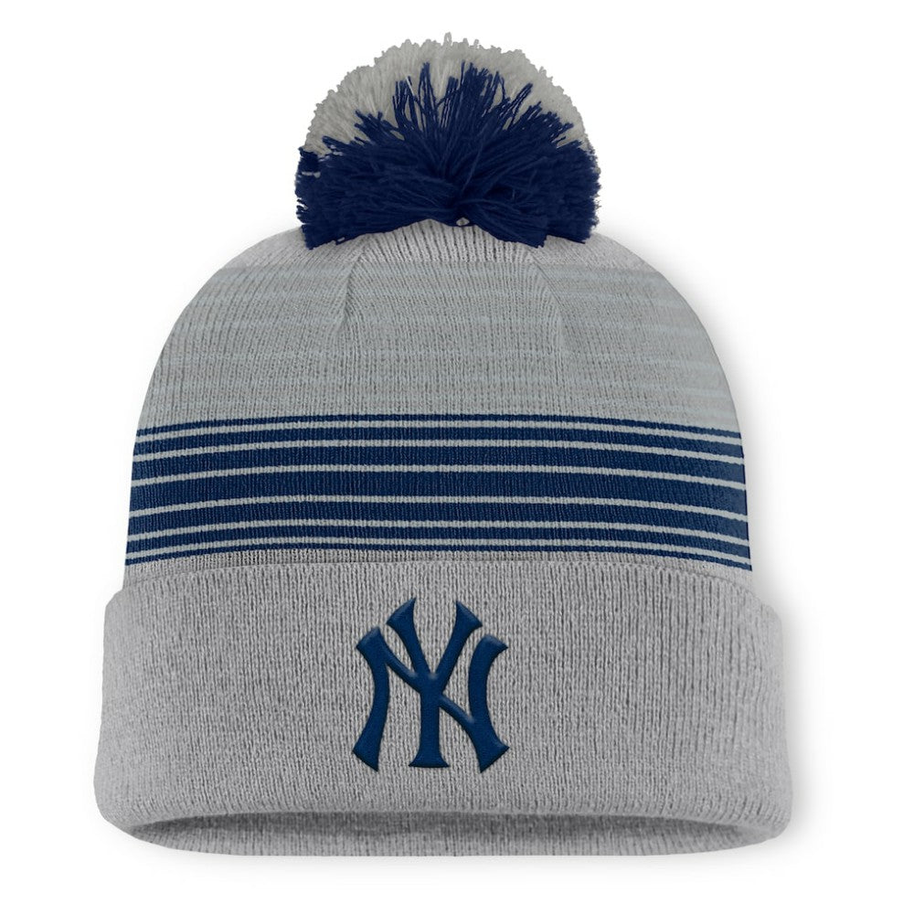 New York Yankees Balk Cuffed Knit Hat with Pom Gray