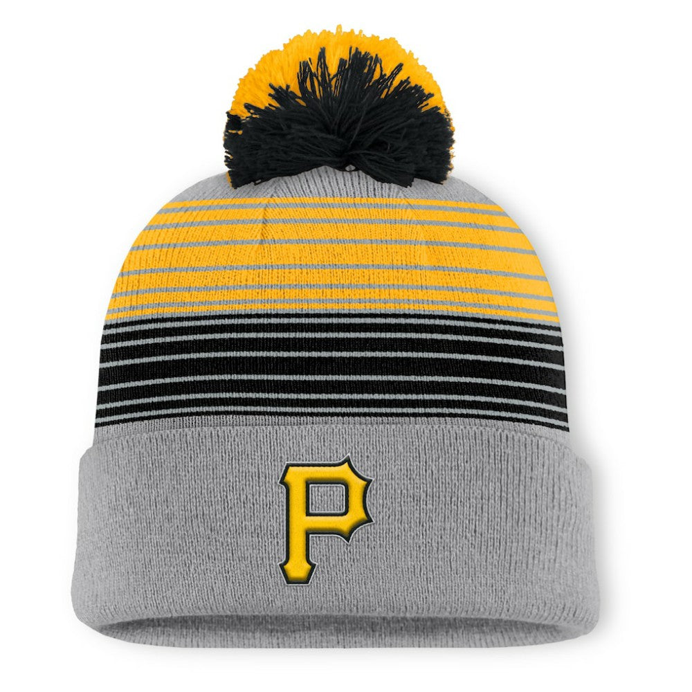 Pittsburgh Pirates Balk Cuffed Knit Hat with Pom Gray