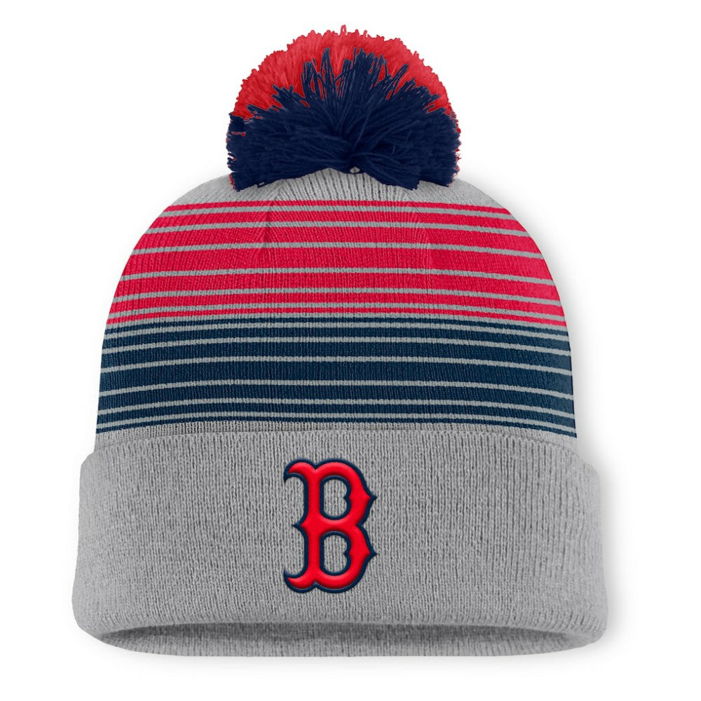 Boston Red Sox Balk Cuffed Knit Hat with Pom Gray