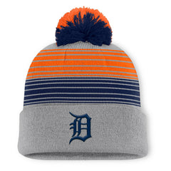 Detroit Tigers Balk Cuffed Knit Hat with Pom Gray