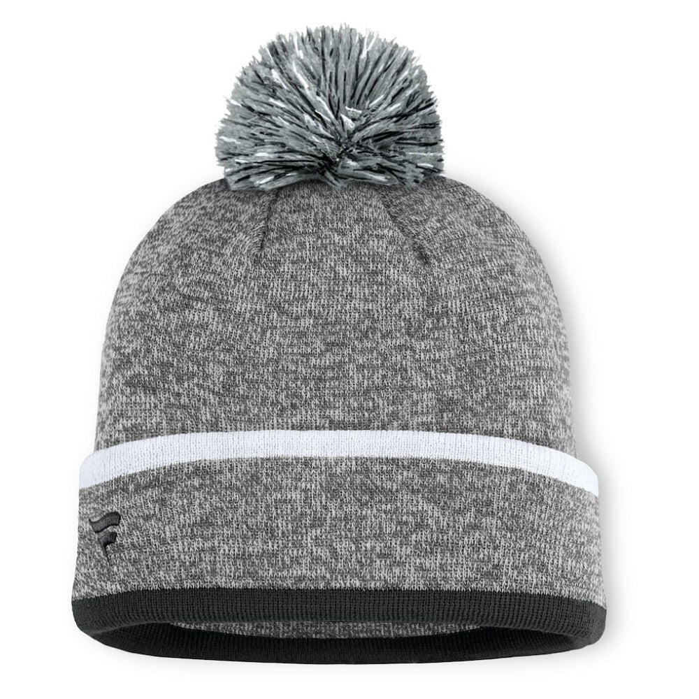 Chicago White Sox Backstop Cuffed Knit Hat with Pom Heather Gray
