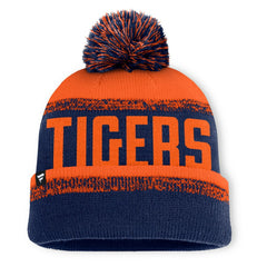 Detroit Tigers No-Doubter Cuffed Knit Hat with Pom Navy/Orange