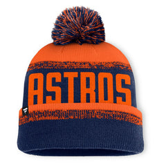 Houston Astros No-Doubter Cuffed Knit Hat with Pom Navy/Orange