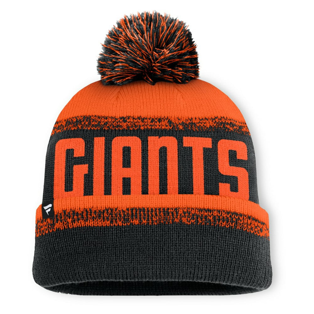 San Francisco Giants No-Doubter Cuffed Knit Hat with Pom Black/Orange