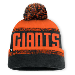 San Francisco Giants No-Doubter Cuffed Knit Hat with Pom Black/Orange