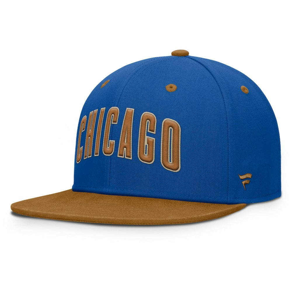 Chicago Cubs Splinter Fitted Hat Royal/Tan