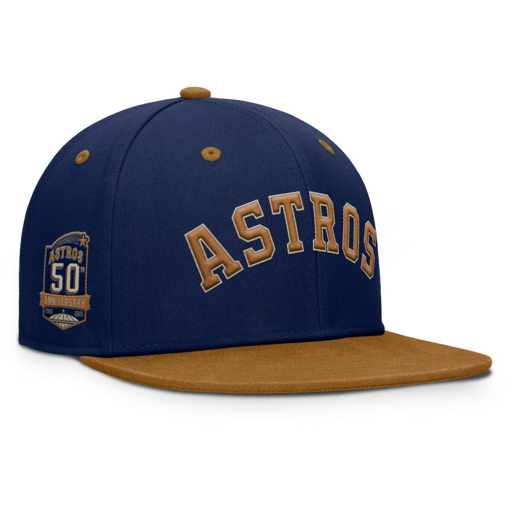 Houston Astros Splinter Fitted Hat Navy/Tan