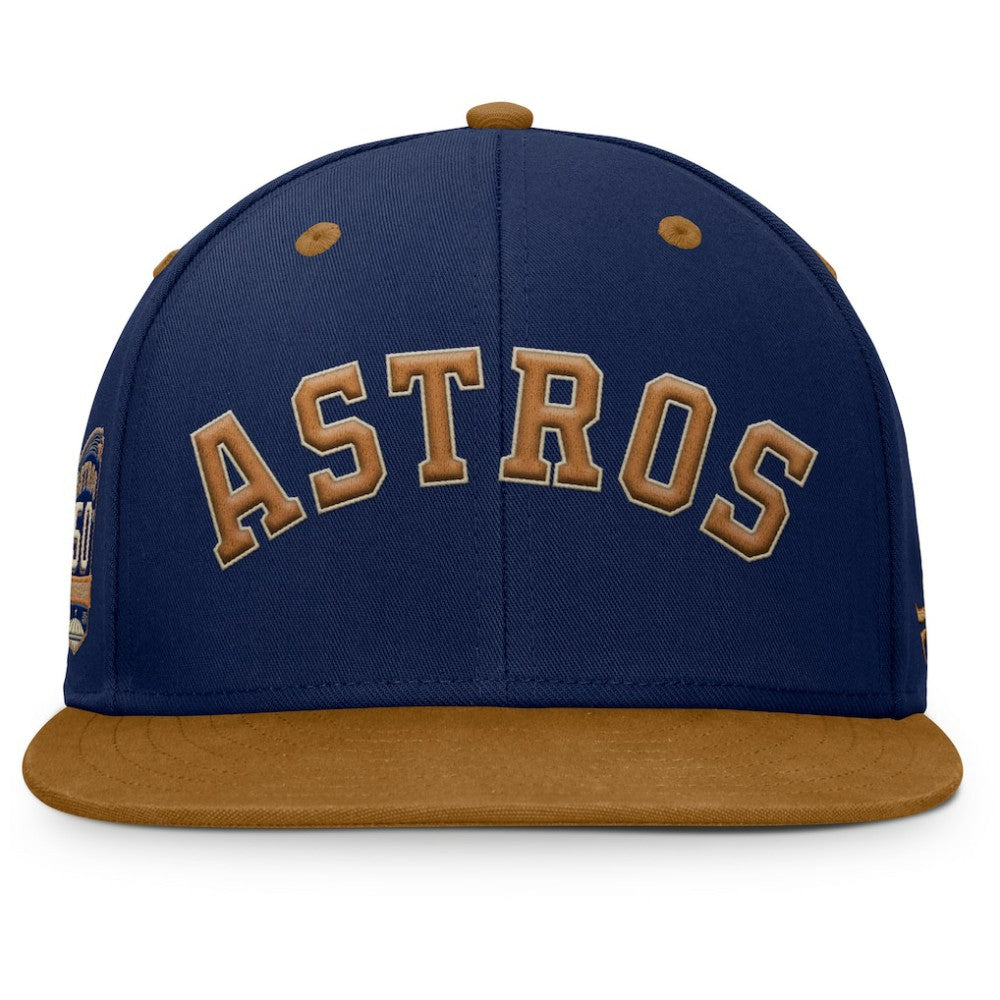Houston Astros Splinter Fitted Hat Navy/Tan