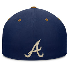 Atlanta Braves Splinter Fitted Hat Navy/Tan