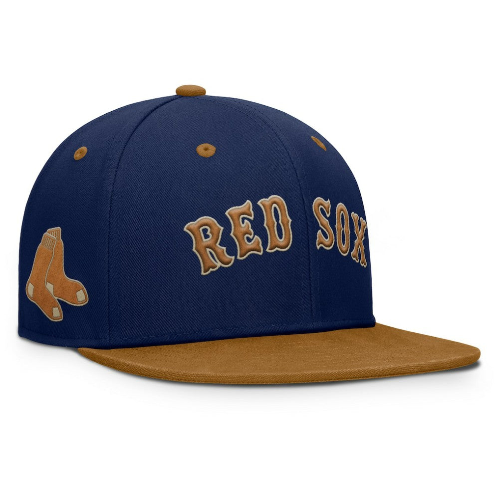 Boston Red Sox Splinter Fitted Hat Navy/Tan