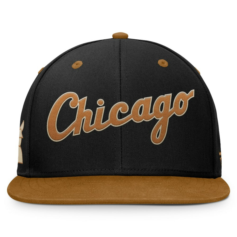 Chicago White Sox Splinter Fitted Hat Black/Brown