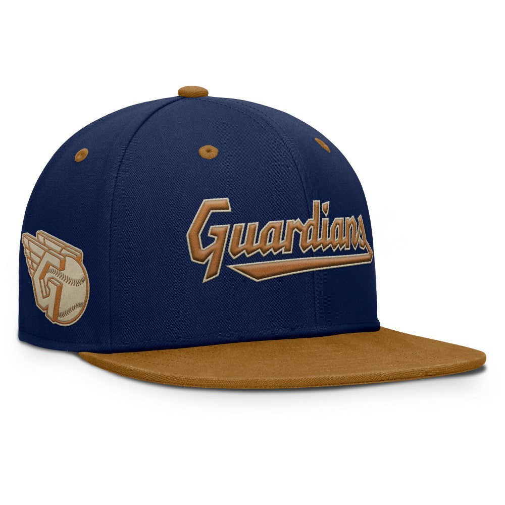 Cleveland Guardians Splinter Fitted Hat Navy/Tan
