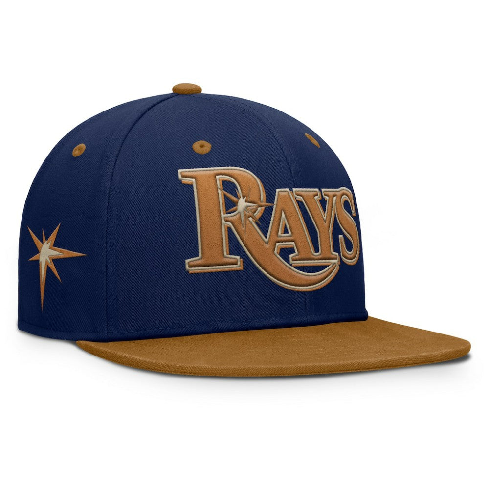 Tampa Bay Rays Splinter Fitted Hat Navy/Tan