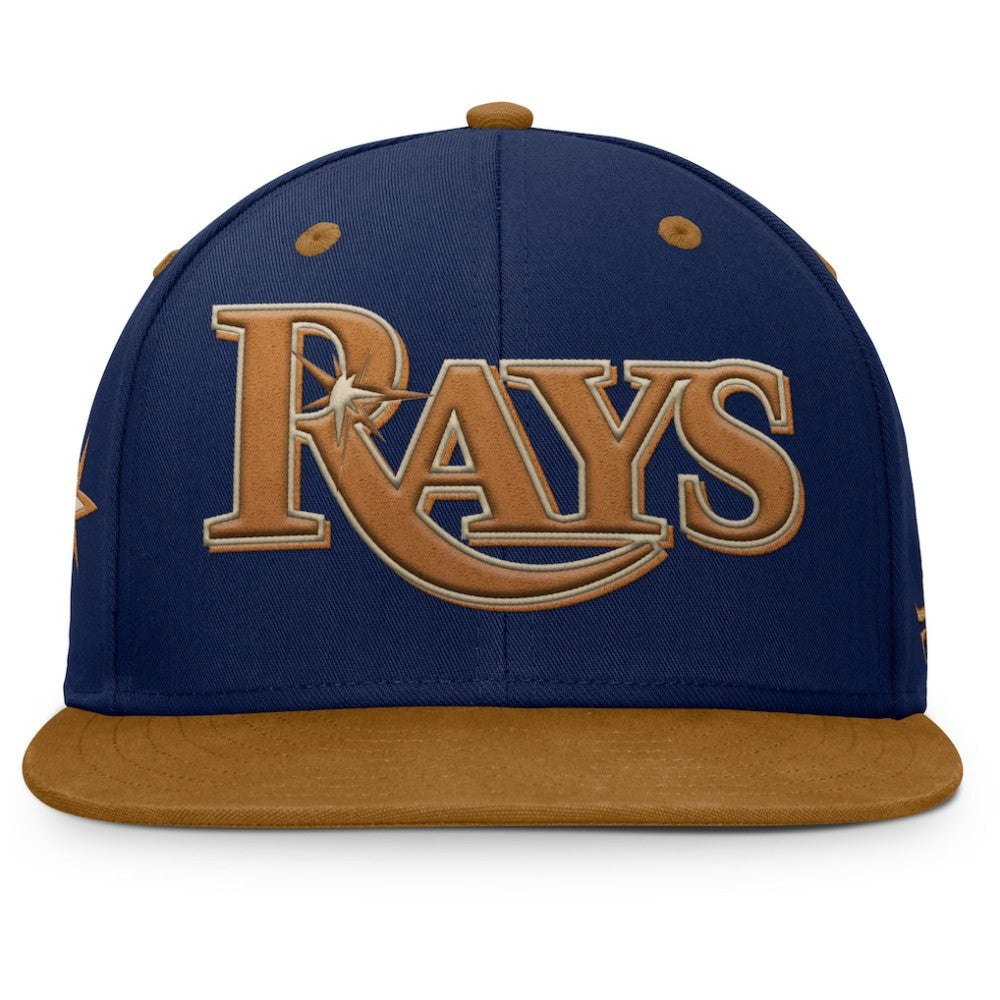 Tampa Bay Rays Splinter Fitted Hat Navy/Tan