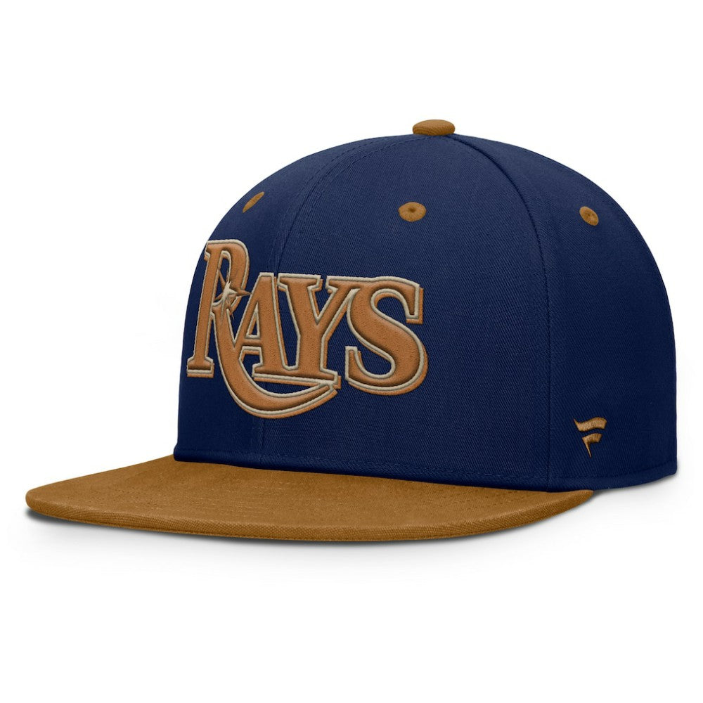 Tampa Bay Rays Splinter Fitted Hat Navy/Tan