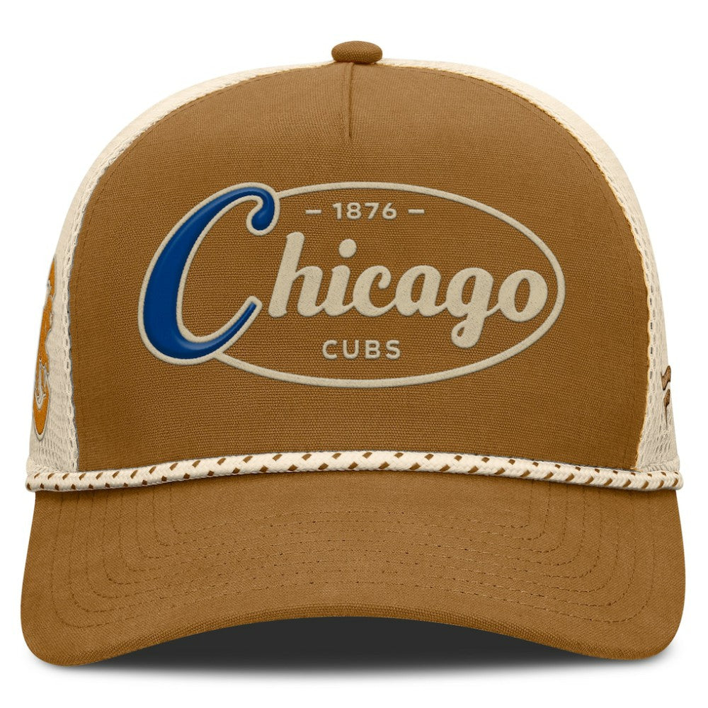 Chicago Cubs A-Frame Trucker Adjustable Hat Brown