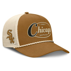 Chicago White Sox A-Frame Trucker Adjustable Hat Brown