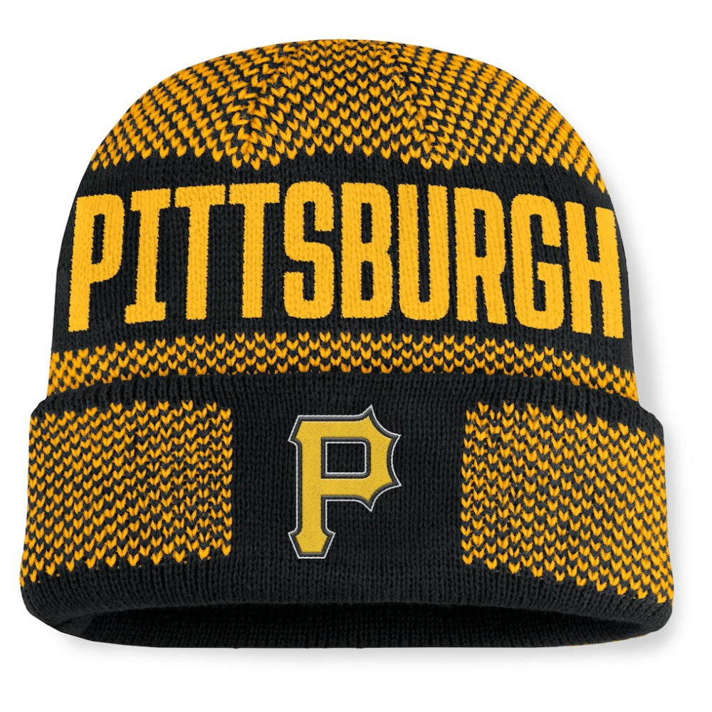 Pittsburgh Pirates Rotation Cuffed Knit Hat Black
