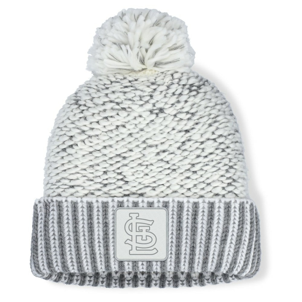 St. Louis Cardinals Women's Hangtime Cuffed Knit with Pom Heather Gray