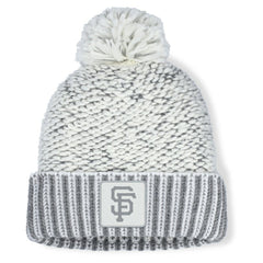 San Francisco Giants Women's Hangtime Cuffed Knit with Pom Heather Gray