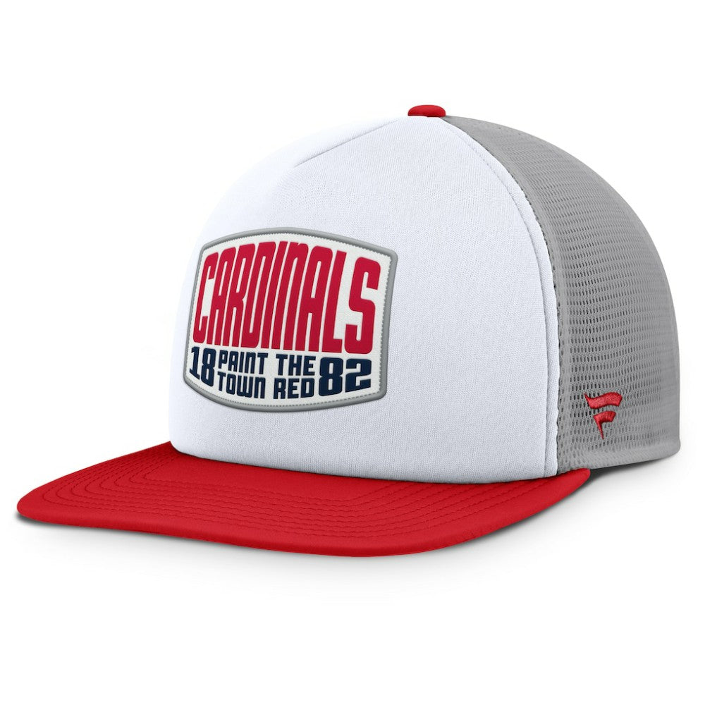 St. Louis Cardinals Cranked Foam Front Patch Trucker Adjustable Hat Gray/White