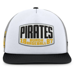 Pittsburgh Pirates Cranked Foam Front Patch Trucker Adjustable Hat Gray/White