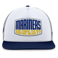 Seattle Mariners Cranked Foam Front Patch Trucker Adjustable Hat Gray/White