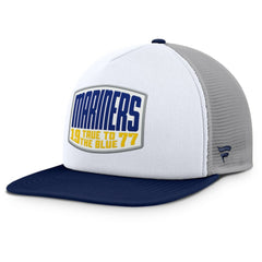 Seattle Mariners Cranked Foam Front Patch Trucker Adjustable Hat Gray/White