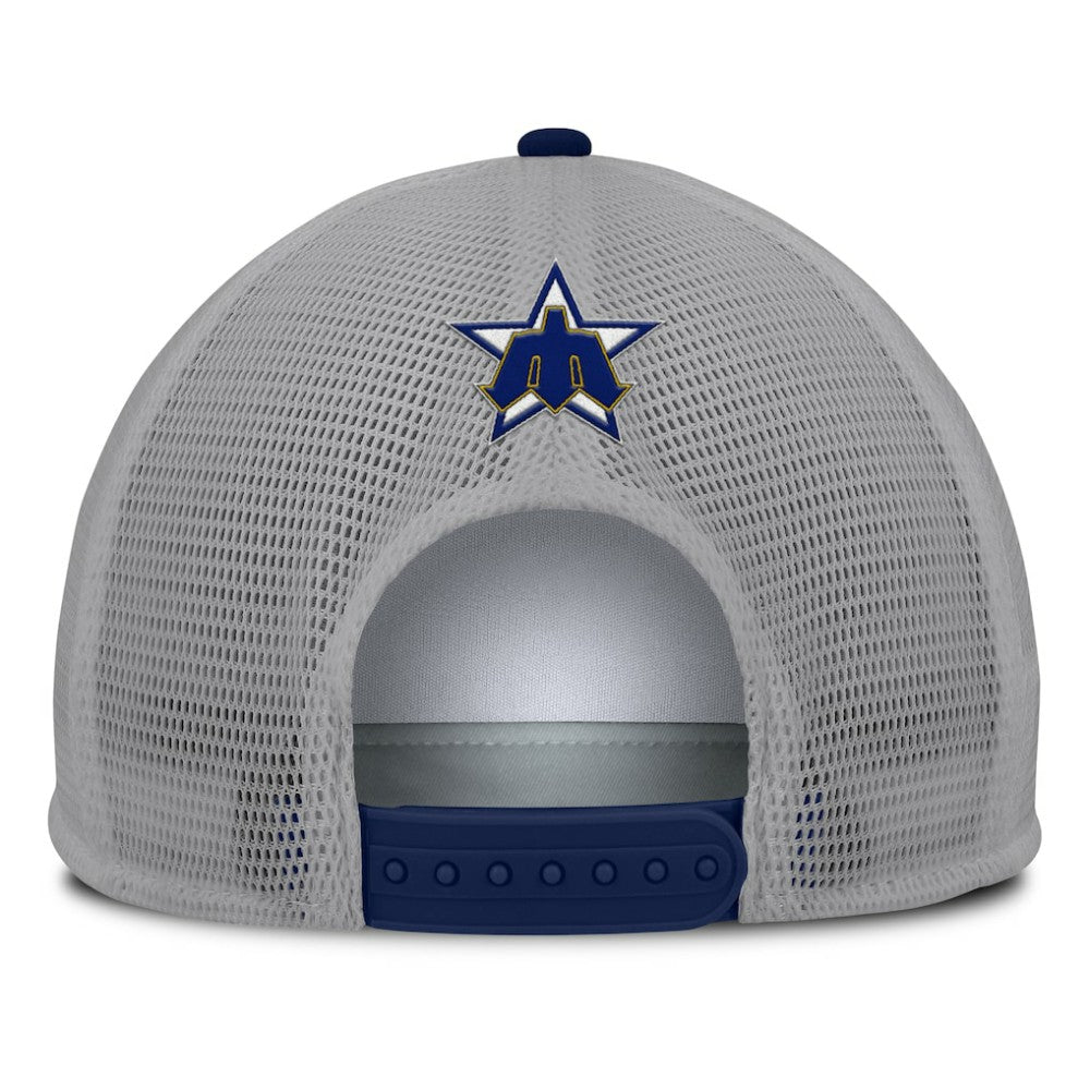 Seattle Mariners Cranked Foam Front Patch Trucker Adjustable Hat Gray/White