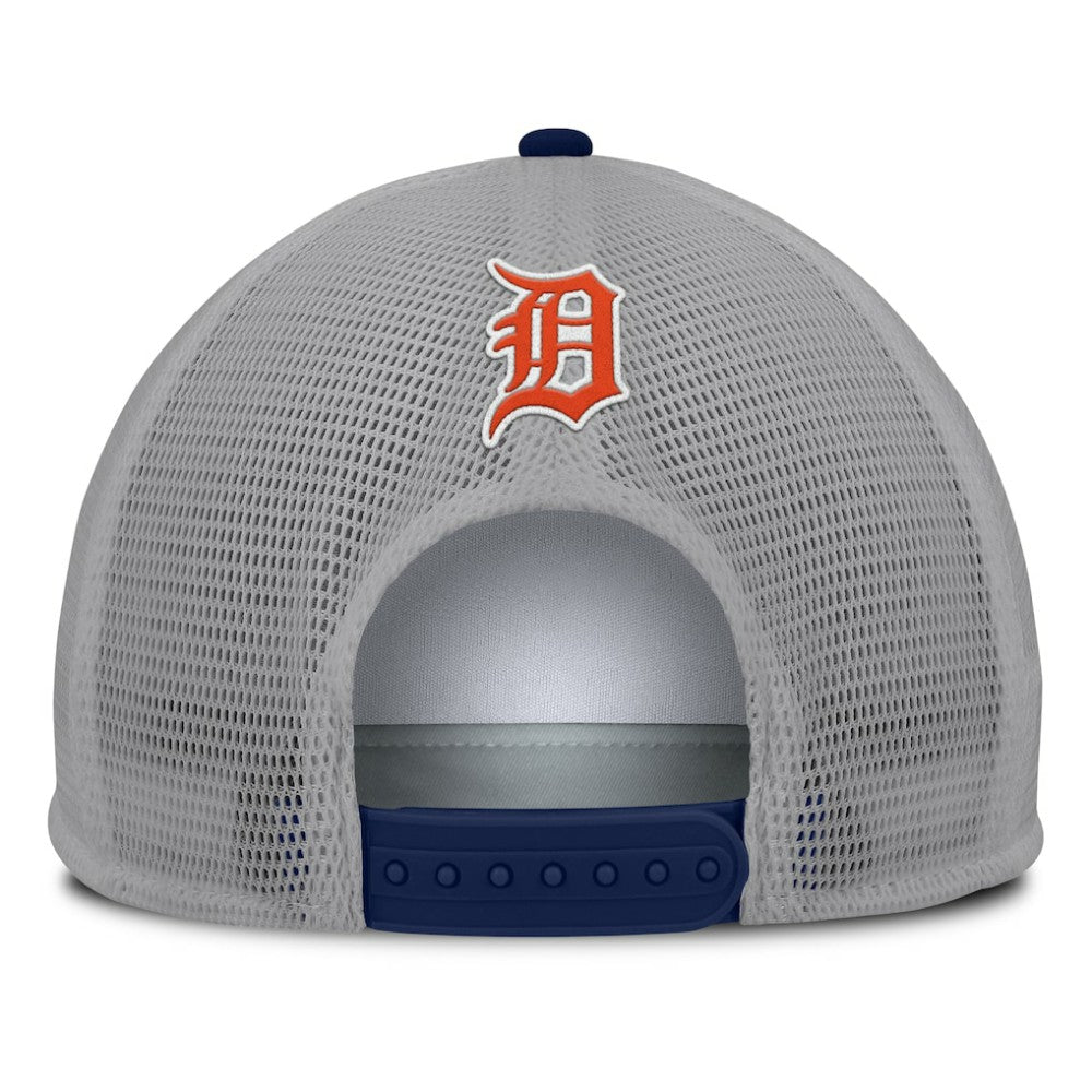 Detroit Tigers Cranked Foam Front Patch Trucker Adjustable Hat Gray/White