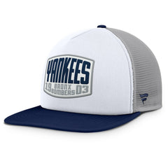 New York Yankees Cranked Foam Front Patch Trucker Adjustable Hat Gray/White