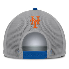 New York Mets Cranked Foam Front Patch Trucker Adjustable Hat Gray/White
