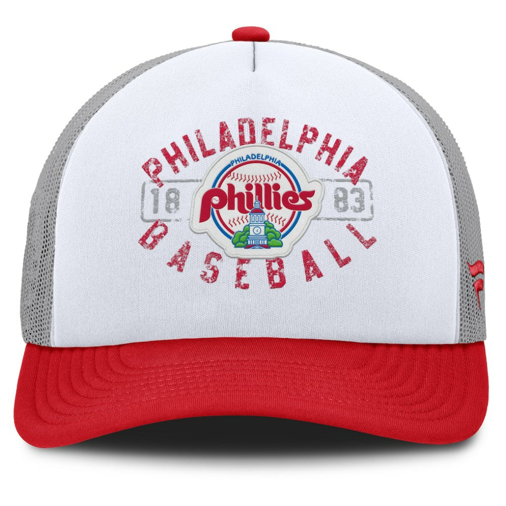 Philadelphia Phillies Designated A-Frame Foam Front Trucker Adjustable Hat White/Red