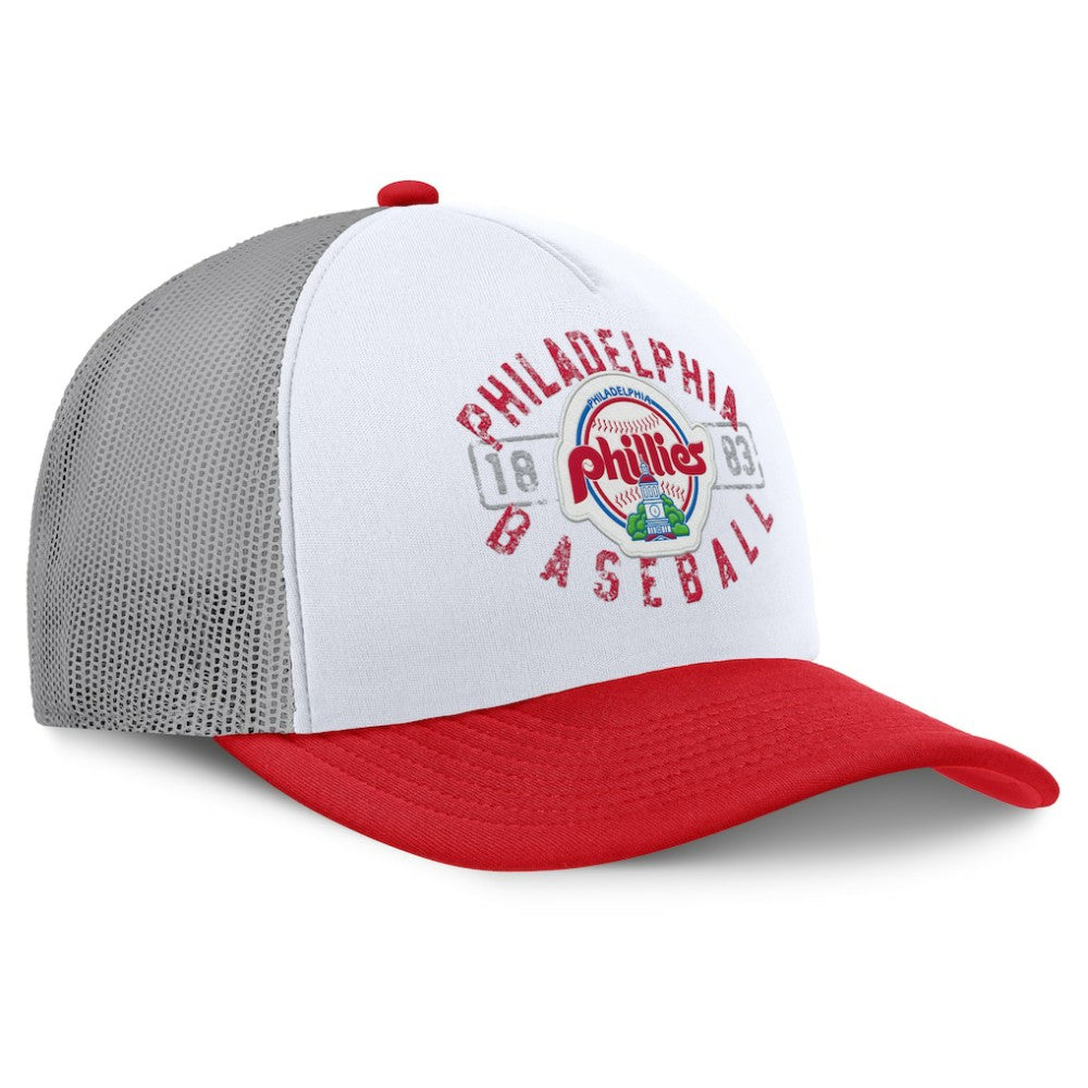 Philadelphia Phillies Designated A-Frame Foam Front Trucker Adjustable Hat White/Red