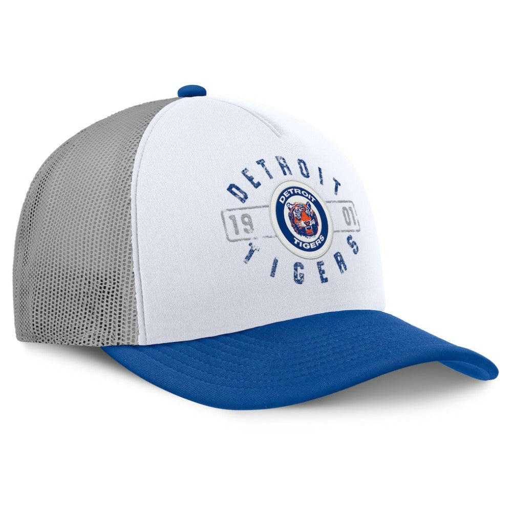 Detroit Tigers Designated A-Frame Foam Front Trucker Adjustable Hat White/Navy