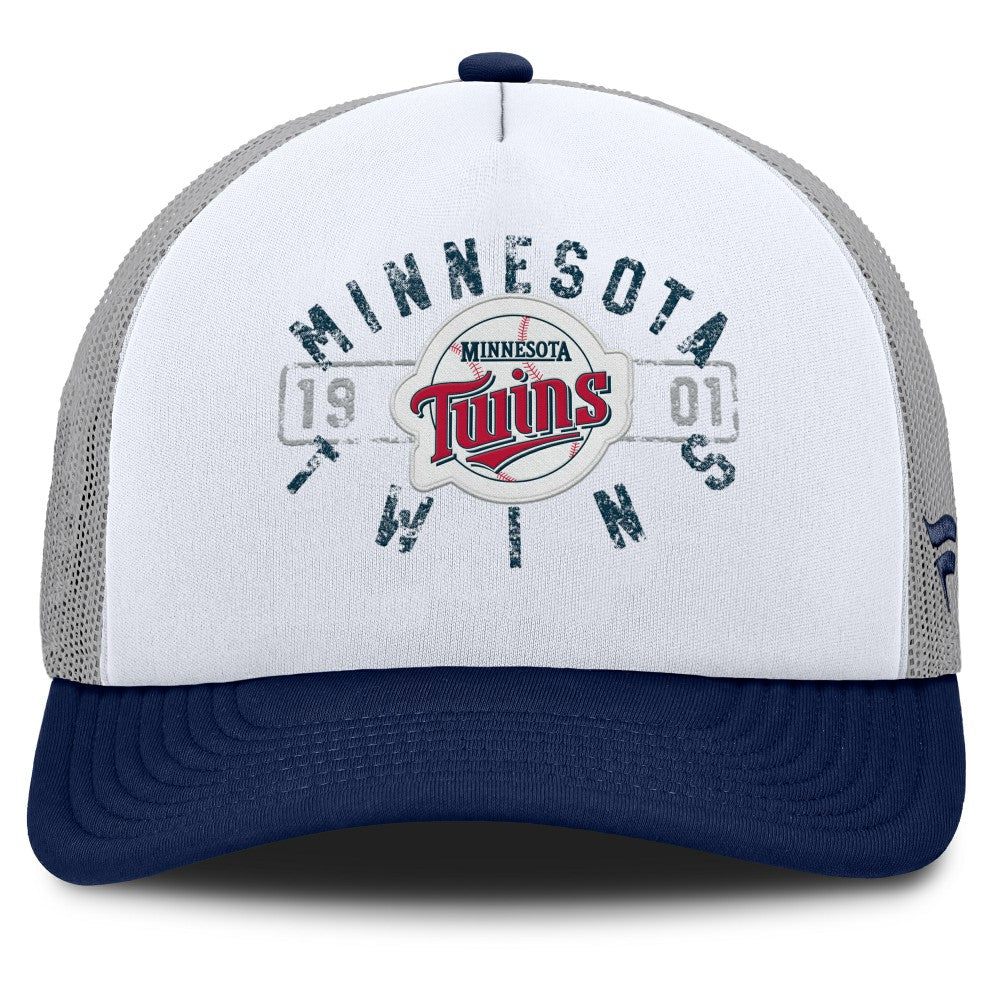 Minnesota Twins Designated A-Frame Foam Front Trucker Adjustable Hat White/Navy