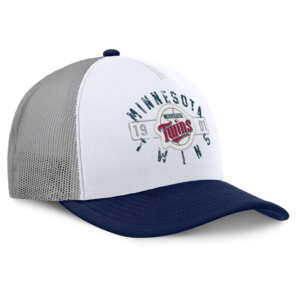 Minnesota Twins Designated A-Frame Foam Front Trucker Adjustable Hat White/Navy
